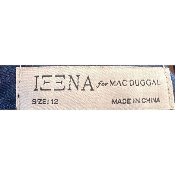 Mac Duggal Embellished Jewel-Neck Sleeveless A-Line Gown in Midnight NWT Size 12 - Picture 7 of 7